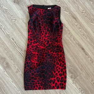 Red Animal Print Dress